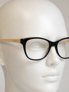 Marilyn Monroe Eyeglasses Readers 2 Tan Black Frame MMR131RP Two Tone Retro +1.5